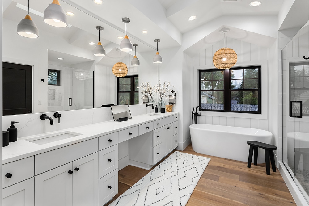 Interior refresh of a mountain home bathroom